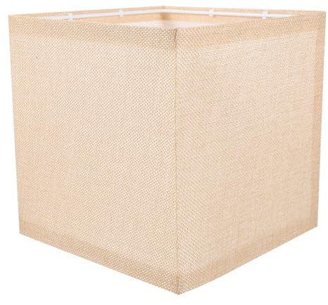 HOMSFOU Pantalla De Lámpara De Tela Cuadrada Moderna Lámpara De Mesa Decorativa Para Dormitorio Sala De Estar Y Oficina Cubierta Resistente Y Elegante Para Lámparas De Mesa Y Colgantes