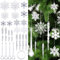 Arbre De Noel Décorations en Acrylique,24 Pièces Stalactites de Noël Suspendu en Acrylique, Flocons de Neige Transparent en Acrylique avec Corde pour Décoration de fête d'arbre de Noëll