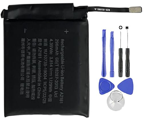 Batería compatible para Apple Watch SE2 44 mm Iwatch A2181 296 mAh nueva con kit destornillador