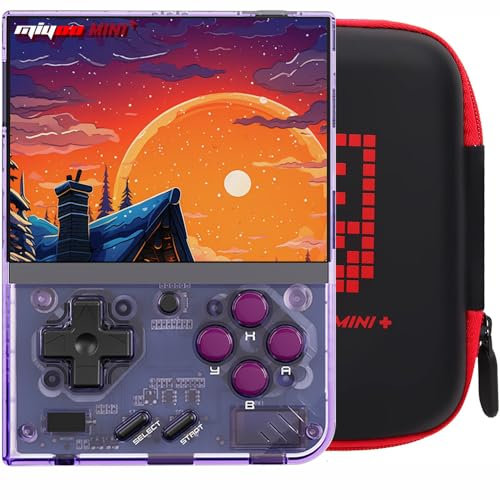 Mini Plus Retro Gaming Console con custodia portatile, console di gioco portatile con batteria da 3000 mAh Schermo IPS da 3,5, compatibile con una grande varietà di giochi classici. Supporto WiFi