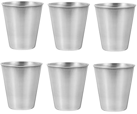 Alipis Juego De 6 Vasos De De Tamaño Familiar De Acero Inoxidable Para Bebidas Resistentes Y Duraderas