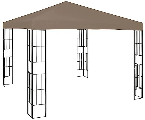 Pavillon für den Außenbereich, 3 x 3 m, Taupe, perfekt für Zuhause, Garten und Veranstaltungen im Freien