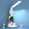 ZONJIE LED Desk Lamp - USB Rechargeable Study Desk Light with 3 Colour Mode and Dimmable Eye-Caring Reading Light Touch Control Office Desk Lamp with Fan Function, Calendar Temperature Display