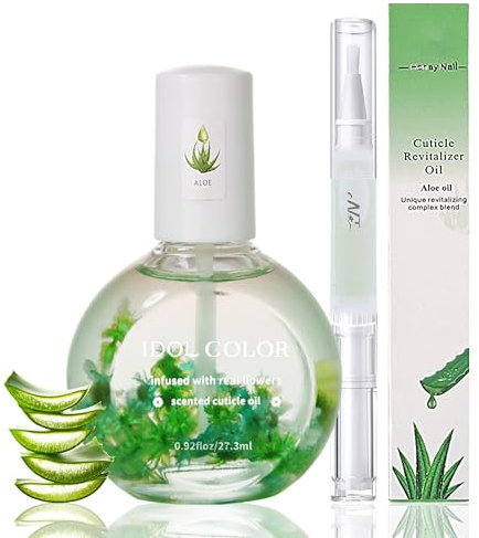 Nagelhautpflegeöl Nail Cuticle Oil + Nagelöl Cuticle Oil Pen, Nagelöl für Nagelhaut und Stärkere Nägel, Nagelpflege stift, Nagelhautpflege-Öl mit Vitaminen, Feuchtigkeitspflege Nail Oil (L, Aloe Vera)