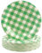 HFBOBP 50 platos de ginjam, 18 cm, a cuadros, platos de postre, desechables, para fiestas, pícnic, bodas, cumpleaños, camping, fiestas, decoración (verde, 18 cm)