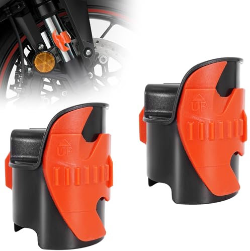 RUTU Motorcycle Fork Seal Saver Cleaner Front Fork Seal Clean Tool Shock Repairing Absorber Tool 45mm-55mm 2pack Orange