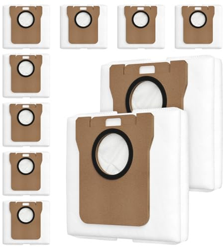 Lot de 10 sacs d'aspirateur pour robot Xiaomi X20+/X10+, pièces de rechange pour robot aspirateur Dreame L10s Ultra, L10 Ultra, L10 Prime, L10s Pro Gen 2, S10, S10 Pro, S20, S20 Pro