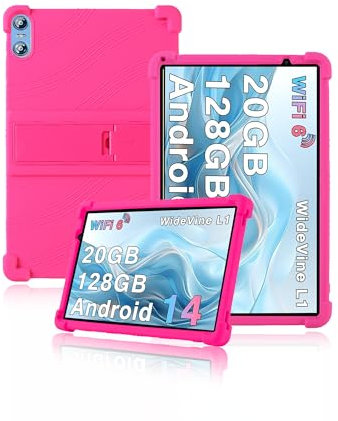 Funda para Tablet Biegedy B22 10 Pulgadas 2025 yystao Niños Suave Silicona Funda Compatible con Biegedy B22 Soporte Ajustable (Rosa)
