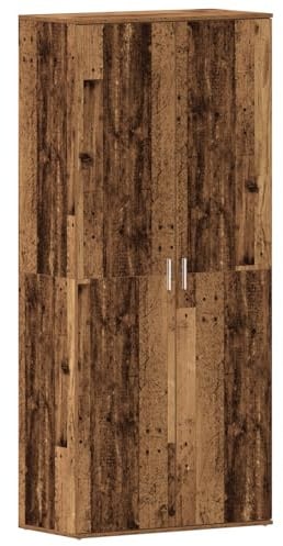 vidaXL Schuhschrank Altholz 80x39x180 cm Holzwerkstoff