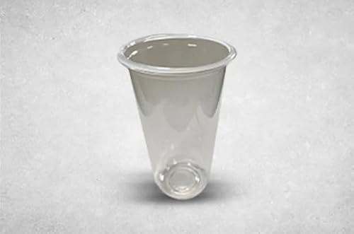 My Packaging 12oz U-Shaped Bubble Tea Cups – Clear Plastic Cups with Lids and Straws for Iced Coffee, Smoothies, Milkshakes & Slushy Drinks – Disposable Cold Drink Cups for Takeaway 100 Pack