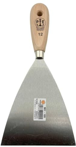 Pavan Spatola 12 cm. acciaio inox spatola stucco professionale con manico in legno, raschietto per stuccatura e finitura muri Art. 501-120 Ancora