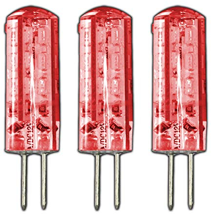 PB-Versand 3x G4 LED 1,5 Watt Lampe dimmbar rot/rotlicht 12V DC 24 SMD Dimmer