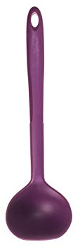 Kochblume Schöpfkelle S | Premium-Silikon | Hitzebeständig | Spülmaschinenfest | 26cm | Farbe: lila