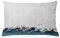 ABAKUHAUS Japanische Welle Kissenbezug, Aquatic-Strudel, Wasser und Schmutz resistent Stoff Digital Druck Für den Innen oder Außen Bereich, 65 x 40 cm, Creme Blau