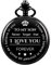 ManChDa Taschenuhr - Vergiss das nie, ich Liebe Dich, für Immer - von einem Vater/Einer Mutter zu einem Sohn Geschenk Quarz Taschenuhr Schwarz (1. zu Meinem Sohn)