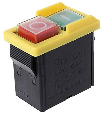AC 250V 6A Impermeable Botón Interruptor Electromagnético Pulsador Máquina Cortador Taladro