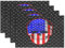 BKEOY Platzsets Totenkopf USA Star Bar Flagge Platzsets Tischsets Tischsets rutschfest hitzebeständig langlebig waschbar 4er Set