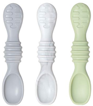 Bumkins Dipping, Feeding, Baby Led Weaning, Training Spoons, 3 Months+, 3-Pack - Taffy