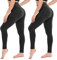 CAMPSNAIL 2er Pack Leggings Damen Schwarz High Waist Sport Leggins Blickdicht Sporthose für Gym Yoga（2er Pack- Schwarz，XXL