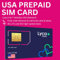 Lycamobile 6GB USA SIM-Karte Prepaid (inkl. Hawaii & Puerto Rico) - Mobile Daten 4G / LTE, Unbegrenzte Nationale & Internat. Anrufe + SMS (6GB für 30 Tage)