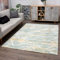 carpet city Teppich Shaggy Hochflor - Ethno-Stil 80x150 cm Blau Gelb Creme - Moderne Teppiche Wohnzimmer