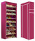 Trintion Schuhregal Schuhständer Schuhschrank Schuhaufbewahrung Schuh-Organizer mit 10 Ebenen mit staubdichtem Überzug (58 x 28 x 160 cm Wein-Rot)