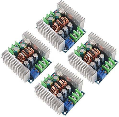 4Pcs 20A 300W Buck Converter Step Down Module DC 6-40V to 1.2-36V 20A 300W Adjustable Constant Current Voltage Regulator Power Supply Module with Short Circuit Protection Function