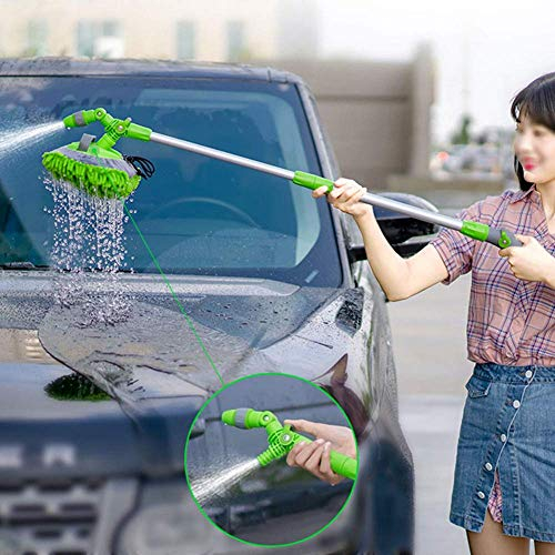 WLABCD Autowaschmop Superfeine Faser Weiche Bürste Autowaschbürste Langer Griff Teleskop 75Cm -112Cm, Wassergespeiste Waschbürste, Fensterreinigungsbürste Ausrüstung,Latex,27M