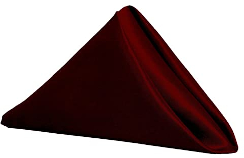 SWECOMZE 6 Stück Stoffservietten,Hochwertigen Die Seide Servietten Stoff Leicht Zu Bügeln Strapazierfähig Pflegeleicht Servietten für Hochzeit Partys (40x40cm,Weinrot)