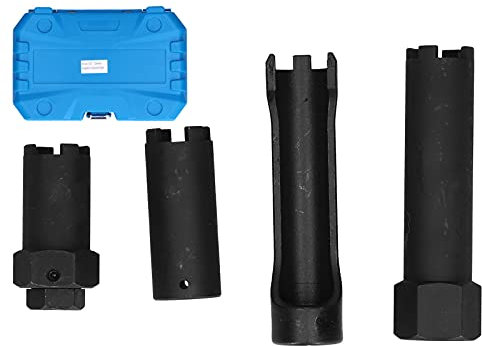 Qiilu Jeu de Clés à Injection, Jeu de Douilles D'injecteur 4 Pièces 25mm/27mm/29mm/30mm Outil de Retrait Entretien du Véhicule