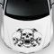 BYNYXI Totenkopf Autoaufkleber, Schädel Auto Motorhaube Aufkleber Personalisiert Karosserie Skelett Skull Aufkleber Lackkratzer Heckscheibe Totenkopfaufkleber Tattoo für Auto LKW-60cmx39cm