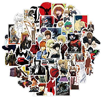 ROSETOR 50 Stück Death Note Graffiti Aufkleber Laptop Gitarre Skateboard Wasserbecher Wasserdicht Aufkleber