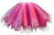 Girstunm Damen Tutu Tüllrock 50er Vintage Tüllrock Petticoat Mehrfarbig Bubble Tanzkleid Rock Unterrock Tütü Kurz Ballett Koralle Fuchsie Medium