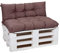 Palettenkissen wasserdicht - palettenkissen Outdoor - palettenkissen Set (sitzkissen 120x60 + 120x40cm rückenlehne, Braun)