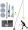 AVEEWA Elastisches Badminton-Trainerset, Badminton-Trainingsgerät Tragbares Solo-Trainingsübungsgerät, Badminton-Einzelspieler-Rebound-Übungsschwung für Kinder Erwachsene