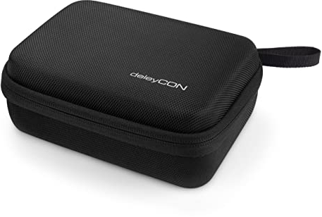 deleyCON Custodia Rigida per GoPro e Accessori - Robusta, Antipolvere, Antiurto, Resistente Agli Spruzzi - per GoPro HERO 13, 12, 11, 10, 9 - Taglia M - Nero