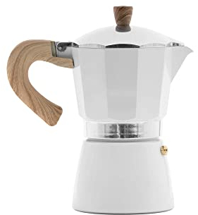 BOJ Cafetera express HOLA color Blanco en aluminio (12 Tazas)