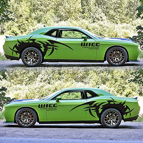 Autokarosserie Aufkleber Vinyl Flamme Hinterrad Modifiziert Aufkleber (Schwarz)