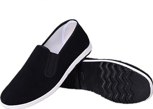DHAEY Traditionelle chinesische Kung-Fu-Schuhe, Neue Wushu-Schuhe, chinesische Kungfu-Schuhe, Schwarze Tai-Chi-alte Peking-Schuhe, Kampfkunst-Turnschuhe (Color : Black, Size : 41 EU)