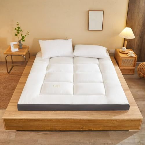 ZSMFCD Bodenmatratze, Japanische Futon-Einzelmatratzenauflage, Faltbare Tatami-Matte, Schlafsofa-Auflage Für Gäste, Schlafsäle, Camping