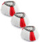Moppköpfe für Velida Turbo Easy Wring Clean Wischmopp Ersatzköpfe, geeignet für alle Velida Schleudermopp-Bodenwischer, Spin Mop Head, Rot, 3er Pack