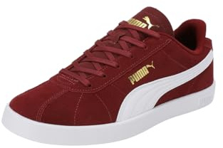 PUMA Club II Sneaker, Intense Red White Gold, 38.5 EU