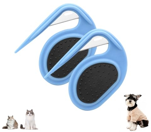Coupe Noeud Chat Poil Long,2Pcs Pet Knotting Comb,Toilettage Du Chien,Peigne D'éPilation Pour Chiens Et Chats,Coupe Bourre Chat Pour Chats Et Chiens,Animaux De Compagnie Brosse,Cat Poils Brush Couteau