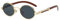 YAMEIZE Holz Sonnenbrillen Für Herren und Damen Rund Kleine Ovale Retro Vintage Metallrahmen Holz Sonnenbrille UV400