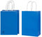 CHARMGIFTBOX 20 Stück 15 x 21 x 8 cm Blau Papiertüten mit Henkel, Geschenktüten für Ostern, kleine süße Tüten für Kinder- und Erwachsenenpartys, Geburtstage, Hochzeiten, Babypartys
