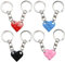DKDDSSS 4 Pcs Coeur Porte-Clés, Porte-Clés en Forme de Cœur, Partenaire Voiture Porte-Clés, Couple Cadeau, Idee Cadeau Saint Valentin, Pour Hommes Femmes