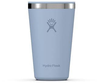 HYDRO FLASK - All Around Tumbler 473 ml (16 oz) with Closable Spill Proof Press-in Lid - Stainless Steel Double Wall Vacuum Insulated - Surf