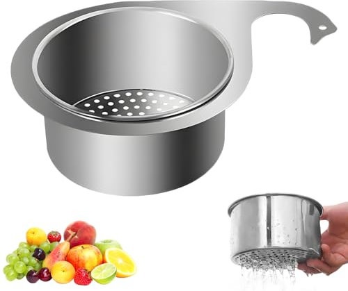 Multi functional Drain Basket,Siebkorb aus Edelstahl in Schwanenform für die Spüle,Spülbecken Sieb,Hängender Abtropfkorb,Abnehmbare Küchenspüle Abfluss Korb,Siebkorb über Spüle Abtropfsieb (A, 2PCS)