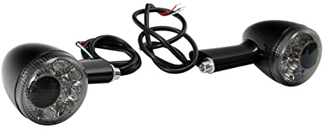 ZHANGSHUMIN Blinker Motorrad Heck -Kurvensignale Indikatoren Leuchten for Harley Sportster 883 Eisen verwendet XL 1200 1992 Motorradwendeindikator Motorrad Blinker(Noir)