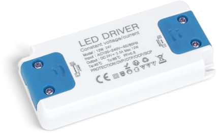 SUCIKORIO Transformador 220V a 24V 12W 0,5A, Fuente Alimentacion Constante Ultrafino LED Driver Controlador AC 220V a DC 24V Fuente de Alimentación LED de Bajo Voltaje para Tira LEDs, Lámparas